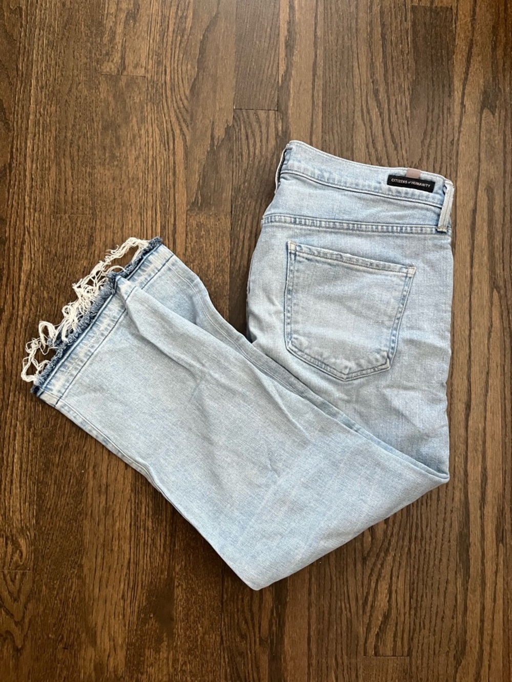 Citizens Of Humanity Light Blue Relaxed Distressed Jeans
